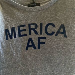 Forever 21 Large crop top style tee shirt